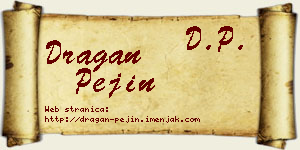 Dragan Pejin vizit kartica